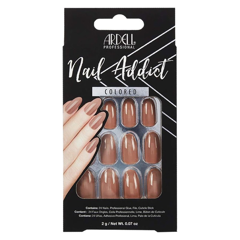 Ardell Nail Addict - Juego de uñas artificiales, latte