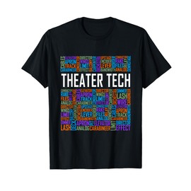 Theater Tech Heart Theatre Technician Crew Designs Black Unisex T-Shirt Small