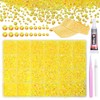 21000Pcs Light Yellow Rhinestones for Bedazzling Kit, Mix Sizes Jelly