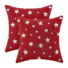CXMEIFLY 4th of July Pillow Covers 24x24 Inch Set of 2 Memorial Day Independence Day Red White Star Decor Throw Pillows American Flag USA Patriotic Outdoor Cushion Cases for Couch Bed Decorations
