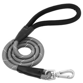 yuuzue Dog Leash for Large Dogs Heavy Duty 4FT x 1/2" Highly Reflective Threads Dog Leash Chew-Resistant Nylon Leash Padded Handle Strong Rope Leash Training Leash for Medium Large Dogs Night Walking