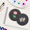 8 PCS Round Slate Drink Coasters Set, SIJDIEE 4 Inch