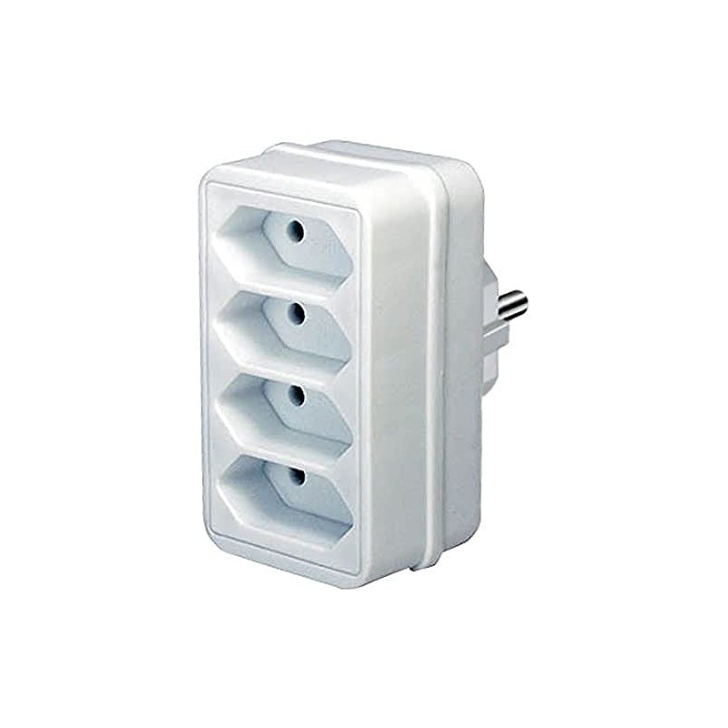 Brennenstuhl 15080400 Value Pack of 5 Adapter Plugs, Euro 4