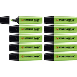 Highlighter - STABILO BOSS Original Green Box of 10