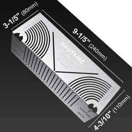 HAUTMEC Flex Angle & Arc Marking Tool, Multi-Functional Square Tube Scriber for Square Tube, Right Angle Ruler with 5 PCS Marking Pen (Small Size 20-65) - HT0457