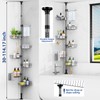 Corner Shower Caddy Organizer Tension Pole, Adjustable 6 Shower Shelves