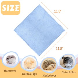 Tierecare 15Pcs Guinea Pig Blankets Small Animal Fleece Bedding Washable Cage Liner Ultra Soft Hedgehog Pad Sleep Mat Ferret Beds Cage Accessories for Rat