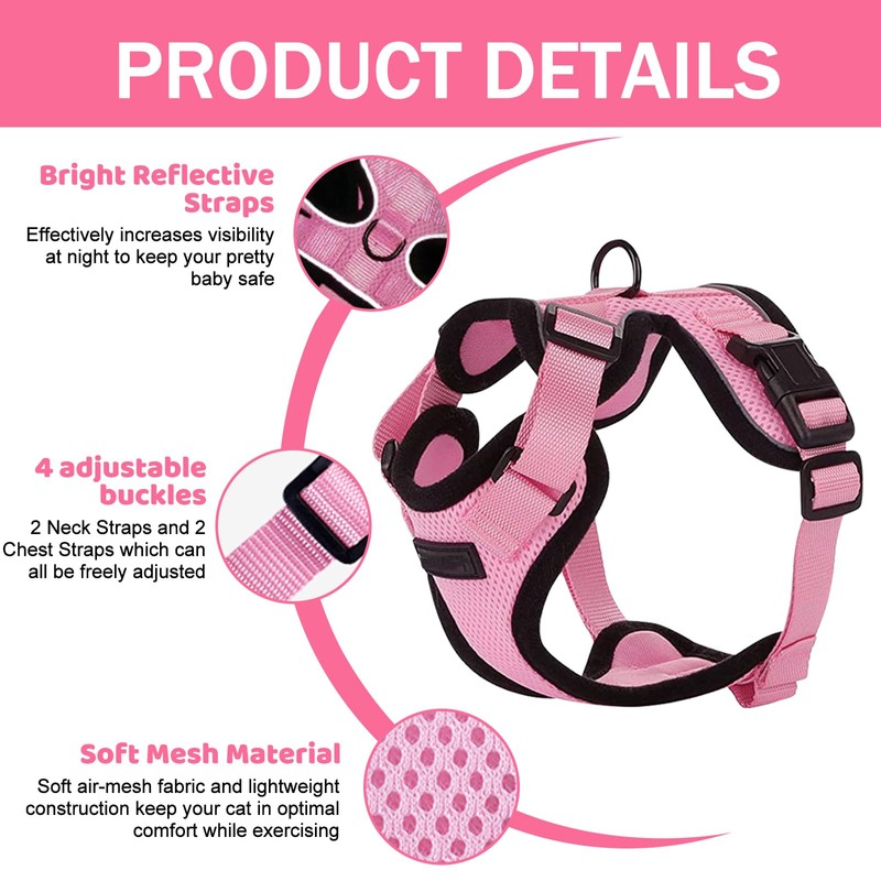 EDLMKM Dog Harness and Leash Set, Soft Mesh Reflective Breathable