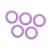 5pcs Baby Soft Silicone Teething Ring Toy Infant Safe Elastic
