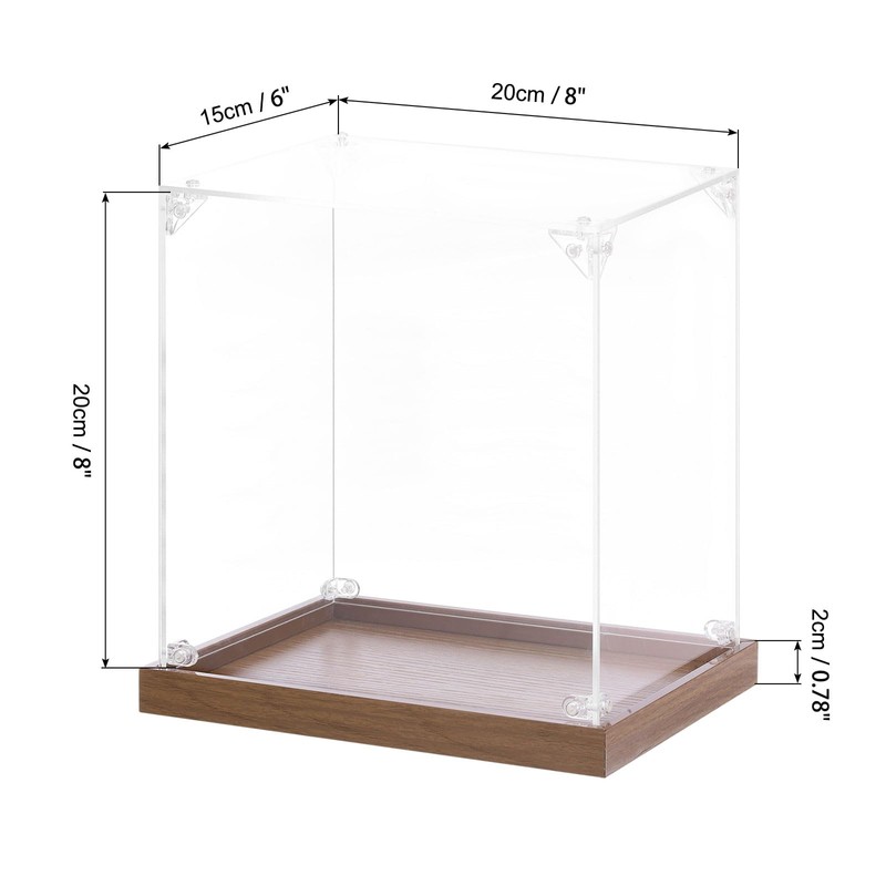 QUARKZMAN Acrylic Display Case, 8 x 6 x 8 Inch