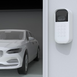 HOLACA Protective Silicone Skin for myQ Smart Garage Door Video Keypad with Wide-Angle Camera, Anti-Scratch Protective Cover for Full Protection (White, Right)