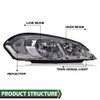 LQI LED Headlight Assembly Lamps Compatible with Chevy Impala 2006-2013/