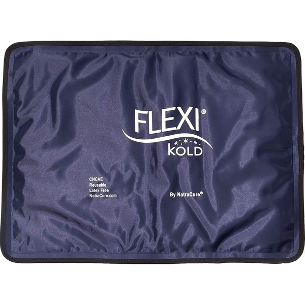 FlexiKold Gel Ice Pack (Standard Large: 10.5" x 14.5") - Reusable Ice Pack for Injuries (Cold Pack Compress to aid Back Injuries, Pain Relief for Shoulder, Ankle, Neck, Hip, Elbow, Wrist) - 6300-COLD