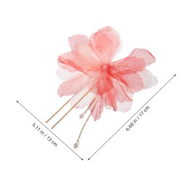 Baluue Elegant Pearl Tassel Hairpin Chinese Style U-shape Hair Stick for Women Vintage Floral Design for Weddings Parties and Everyday Use Unique Hair Accessory
