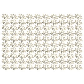 CLIPS DE PAPEL, 100 Pcs PROCESO DE ELECTROLLACIÓN ANI RODPLACIÓN CLIPS DE PAPEL DE ORO CON CAJA DE ALGACIÓN PARA ESCUELA DE PAPÍA (Corona)