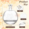 Maxdot 12 Pcs Glass Maple Syrup Bottles Clear Reusable Glass