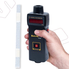 HTM-560 Non-Contact Digital Tachometer Offers Accurate and Easy-to-use RPM, Memory Recall, a Laser Tachometer, a Low Battery Indicator, and is a Non-Contact Tachometer.