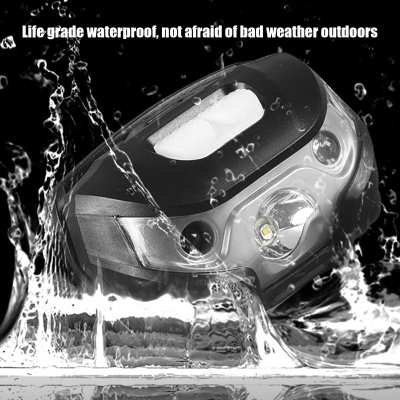 LED Gestures Sensor Headlight Multifunctional Outdoor Waterproof Headlamp for Camping