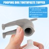 6 Pack Pooping Dog Butt Toothpaste Topper, Fun Dog Toothpaste