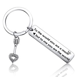 Best Mom Keychain for Women, Mother's Day Gifts from Daughter Son, Cute Keychains Mother Keyring Gifts for Birthday Christmas