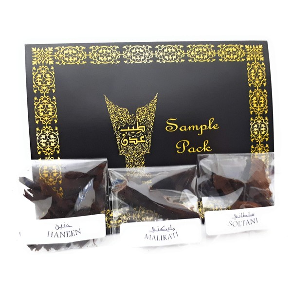 Sample Pack (6 g), Perfumed Agarwood Incense, Bakhoor Oud Muattar,