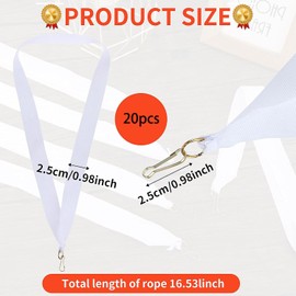 Songholee 20pcs Medal Lanyard Awards Ribbons Award Ribbons Medal Neck Ribbons Flat Neck Ribbons Lanyard Keychain Hook Tie Competition Award Ribbon Rosette Polyester Sports