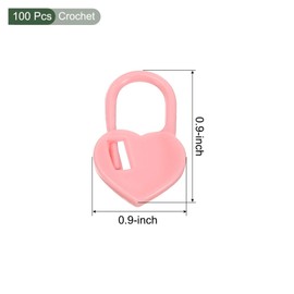 YOKIVE 100Pcs Stitch Markers, Plastic Crochet Locking Stitch Needle Clip Counter, Great for Crocheting Knitting Sewing Handmade DIY Crafts, Pink