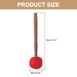 MECCANIXITY Singing Bowl Mallet Strike 5.5x27CM Wool Red Sound Bowl Drum Stick for Meditation Yoga Relax