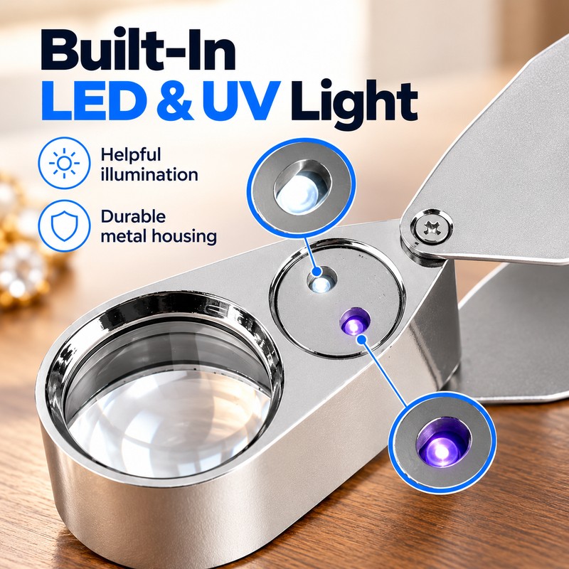 40X Jewelry Loupe Magnifier for Gemstone and Coin Inspection –
