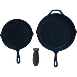 Crucible Cookware Silicone Hot Handle Holders 3-Pack Mixed (Black)