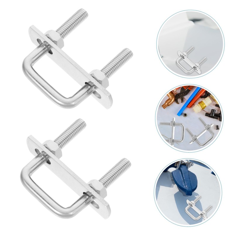 ULTECHNOVO 4pcs Heavy Duty Stainless Steel U-Bolts for Boat Trailers