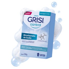 Jabón Facial Grisi Control Bicarbonato de Sodio 100 g. - Para Piel Grasa, Mixta o Con Acné, Elimina Impurezas, Controla el Brillo, Hipoalergénico de  