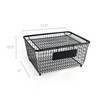 Mikasa Gourmet Basics Chalkboard Stackable Storage Basket with Lid, Wire