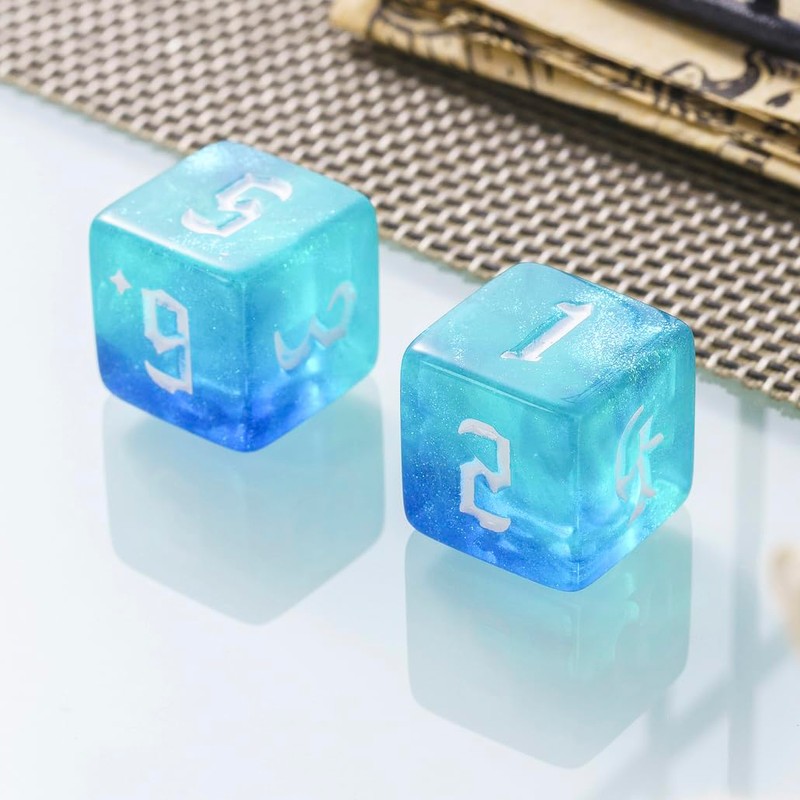 Yourandoll 10pcs Polyhedral Dice D6 Dice 6 Dice 16mm DND