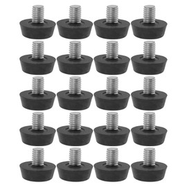sourcingmap M8 x 10 x 22mm Furniture Glide Leveling Feet Adjustable Leveler Floor Protector for Table Desk Cabinet Leg 20 Pack