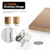 Chibery 10 Pack 1/2" Overlay Semi-Partial Wrap Around Hinges, Self