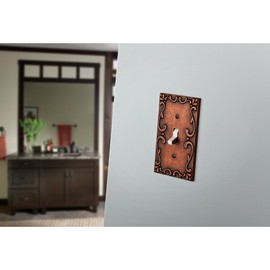 Franklin Brass W35073-CPS-C Classic Lace Double Switch Wall Plate/Switch Plate/Cover, Sponged Copper
