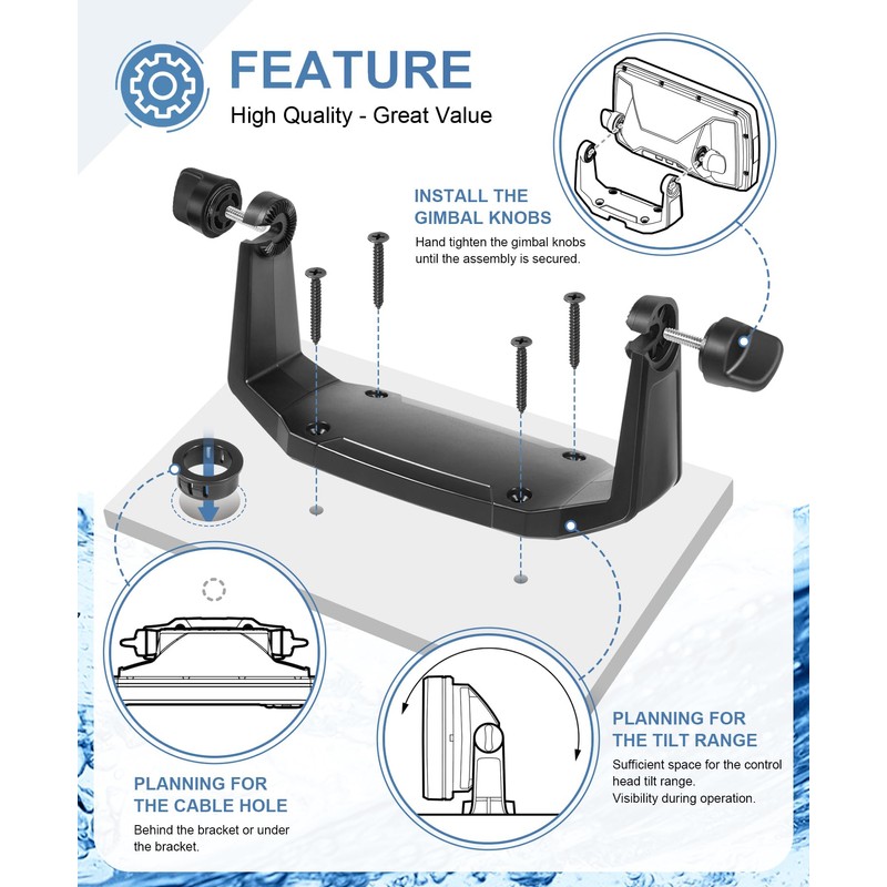 Deargooday Replacement Gimbal Mount Kit 740146-1 for All Hummingbird Helix-7