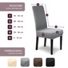 Scheffler-Home Stuhlhussen Emil Grau 2er Set Schachbrett Muster Karo 3D-Textur