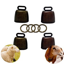 4 Pieces Retro Metal Cow Sheep Shepherd Dog Bell Suitable for Farm Anti-Theft Accessories