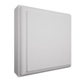 3 1/2"W x 3 1/2"H x 7/8"P Americraft Solid Paint Grade Wood Standard Smooth Rosette with Decorative Edge, Primed Pine