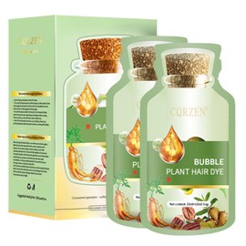 HUANG YI Natural Plant Hair Dye, New Botanical Bubble Hair Dye 30ml 10Packs/Box, Pure Plant Extract for Grey Hair Color Bubble Dye, New Botanical Bubble Hair Shampoo(Dark Brown)