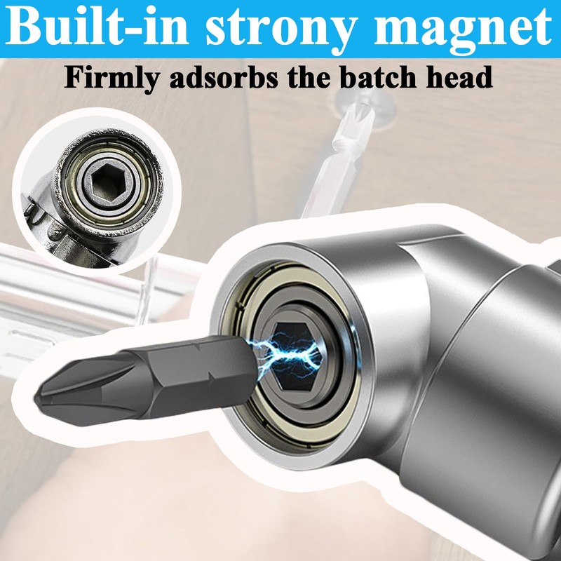 JISRKP Right Angle Drill Attachment, 2PCS, 90 Degree, 1V, Metal,