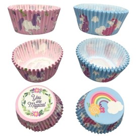 Unicorn Princess Decorative Baking Cups - Patterned Paper Liners for Cupcakes, Muffins (Standard Sized) - 50 Count