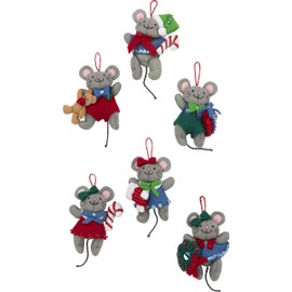 Bucilla 89288E Felt Applique Christmas Ornament Kit, Night Before Christmas, Set of 6