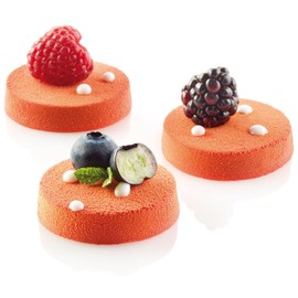 Silikomart SQ082 Florentines Professional-Size Silicone Mold with 30 Cavities, Each 3.15 Inch Diameter x 0.47 Inch High