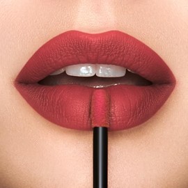 L'BEL - Infini Absolu Labial Liquido Color Carmine 7 g, De Larga Duración, con Ácido Hialurónico, Labial de Color Intenso con Acabado Mate, Aporta Hid