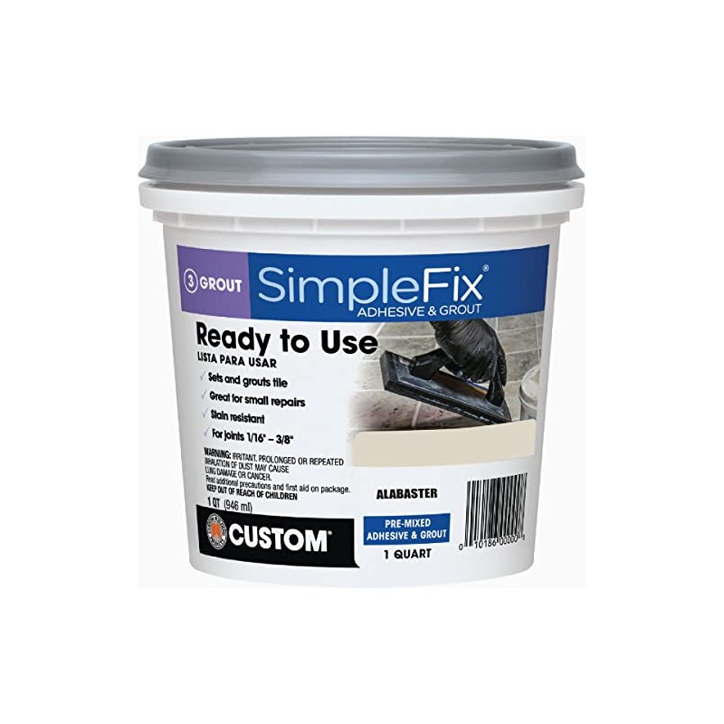 Custom Building Products SimpleFix Indoor Alabaster Grout 1 qt.
