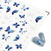 2 Blatt Nagelsticker Schmetterling Deko, Nail Sticker Selbstklebend mit 5D