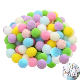 Pack of 500 Colourful Pompoms for Crafts, 10 mm Small Pompom Balls, Ideal for DIY, Creative Crafts & Decorations, Colourful Pompoms in Light Tones